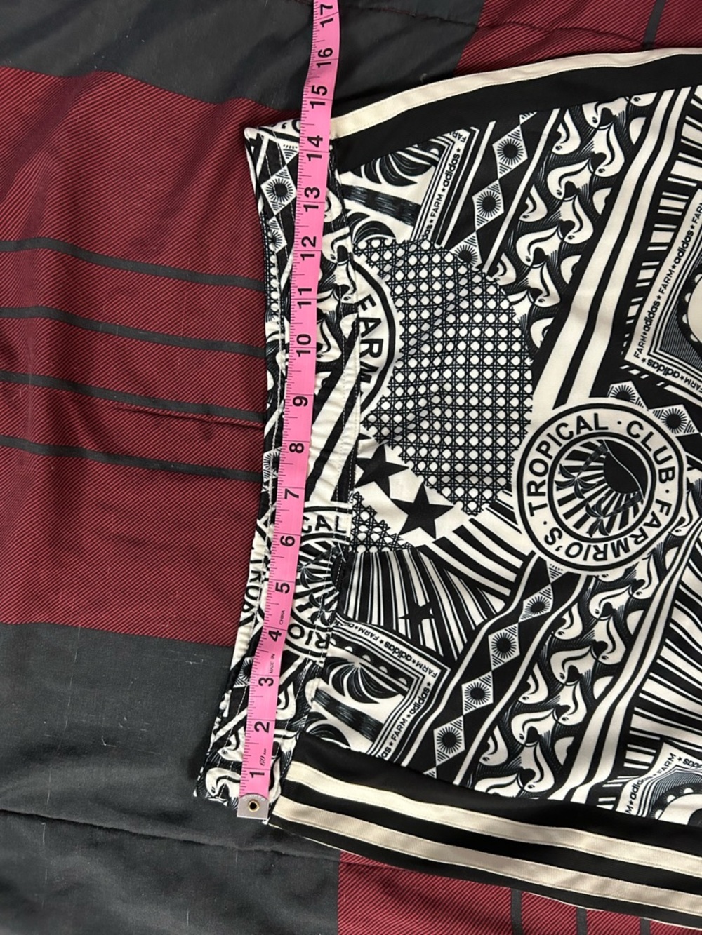 FARM Rio x ADIDAS Black & White Graphic Circle Skirt - Picture 12 of 14